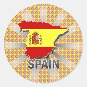 Adesivo Mapa 2,0 da bandeira da espanha