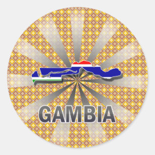 Adesivo Mapa 2,0 da bandeira de Gambia