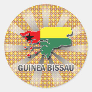 Adesivo Mapa 2,0 da bandeira de Guiné-Bissau