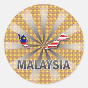 Adesivo Mapa 2,0 da bandeira de Malaysia