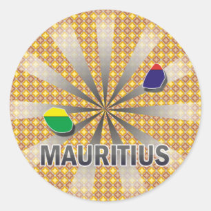 Adesivo Mapa 2,0 da bandeira de Maurícia