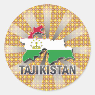 Adesivo Mapa 2,0 da bandeira de Tajikistan
