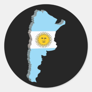 Adesivo mapa 3D de Argentina