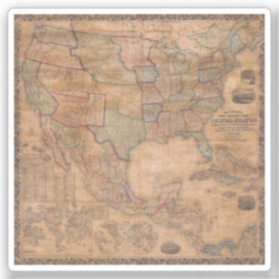 Adesivo Mapa antigo antigo inspirado (13)