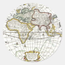 Mapa Antigo do Mundo por Hendrik Hondius, 1630