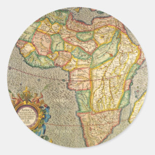 Adesivo Mapa Antiquado Gerardus Mercator da África