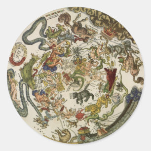 Adesivo Mapa celestial por Peter Apian, astronomia do