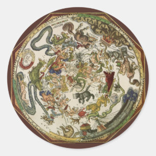 Adesivo Mapa celestial por Peter Apian, astronomia do