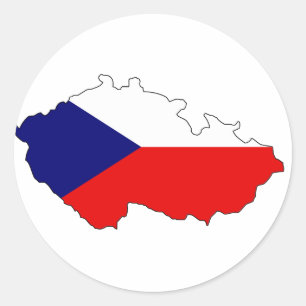 Adesivo Mapa checo da bandeira
