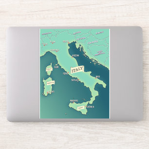 Adesivo Mapa Clássico Da Itália