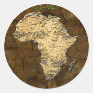 Adesivo Mapa da África, o Continente Escuro
