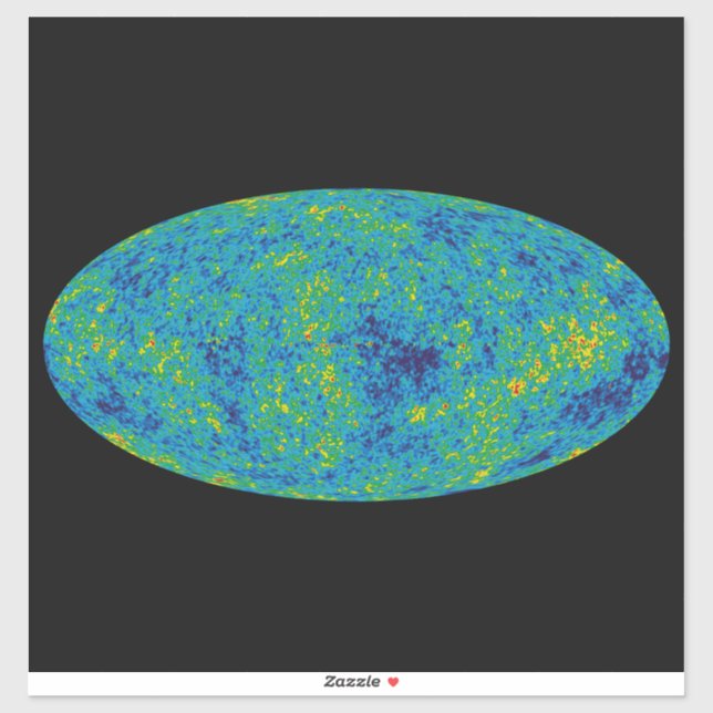 Adesivo Mapa da Anisotropia da Sonda Micro-ondas WMAP do U (Folha)