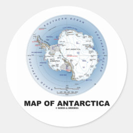 Adesivo Mapa Da Antártica (Geografia)