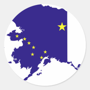 Adesivo Mapa da bandeira de Alaska