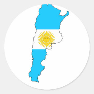 Adesivo Mapa da bandeira de Argentina