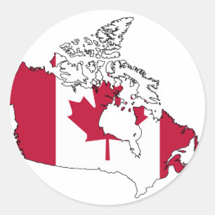 Adesivo Mapa da bandeira de Canadá