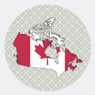 Adesivo Mapa da bandeira de Canadá sem redução