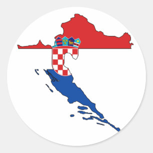 Adesivo Mapa da bandeira de Croatia