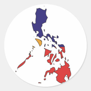 Adesivo Mapa da bandeira de Filipinas