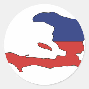 Adesivo Mapa da bandeira de Haiti