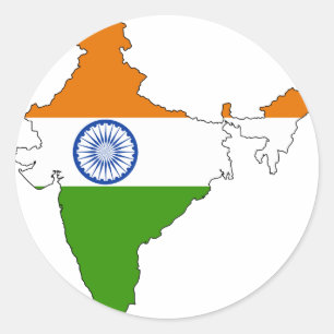 Adesivo Mapa da bandeira de India