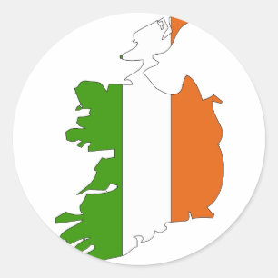 Adesivo Mapa da bandeira de Ireland