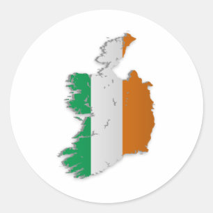 Adesivo Mapa da bandeira de Ireland