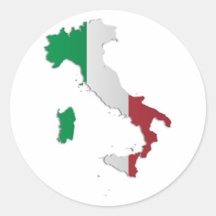 Adesivo Mapa da bandeira de Italia