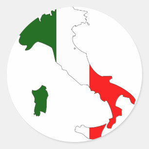 Adesivo Mapa da bandeira de Italia
