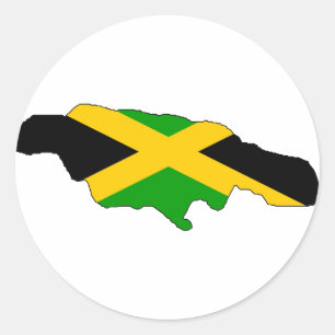 Adesivo Mapa da bandeira de Jamaica