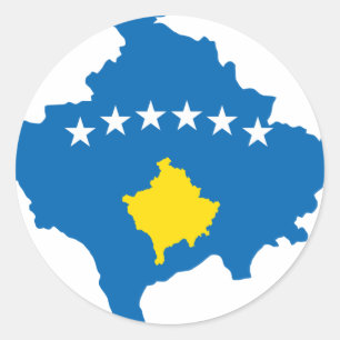 Adesivo Mapa da bandeira de Kosovo