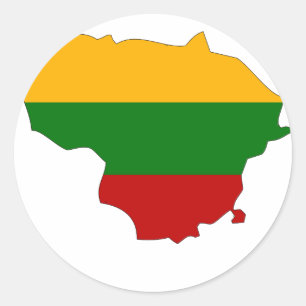 Adesivo Mapa da bandeira de Lithuania