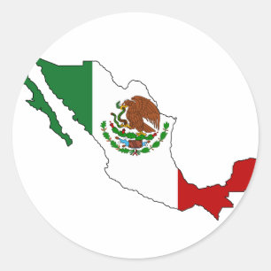 Adesivo Mapa da bandeira de México