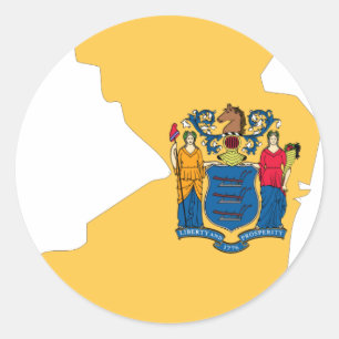 Adesivo Mapa da bandeira de New-jersey