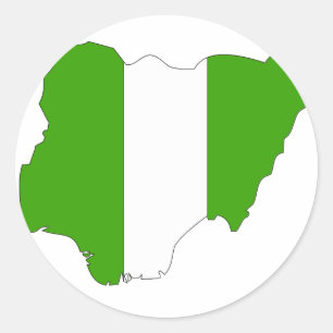 Adesivo Mapa da bandeira de Nigéria