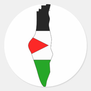 Adesivo Mapa da bandeira de Palestina