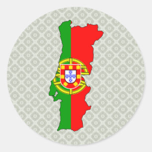 Adesivo Mapa da bandeira de Portugal sem redução