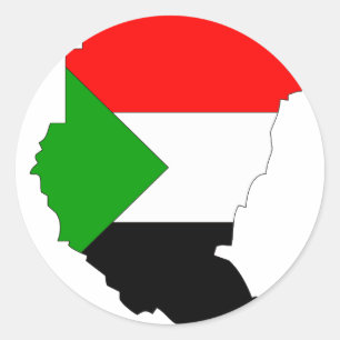 Adesivo Mapa da bandeira de Sudão