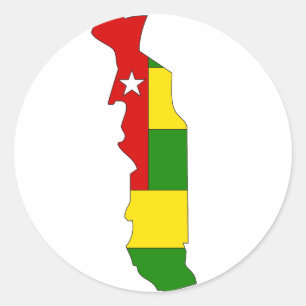 Adesivo Mapa da bandeira de Togo