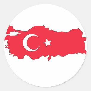 Adesivo Mapa da bandeira de Turquia