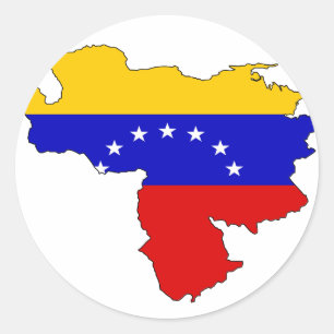 Adesivo Mapa da bandeira de Venezuela
