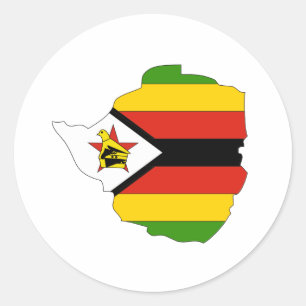 Adesivo Mapa da bandeira de Zimbabwe