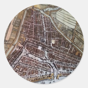 Adesivo Mapa da cidade da réplica de Rotterdam 1652
