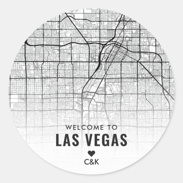 Adesivo Mapa da cidade de Las Vegas | Boas-vindas (Frente)