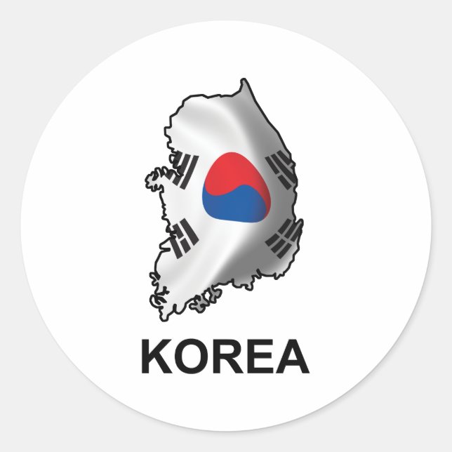 Adesivo Mapa Da Coreia (Frente)