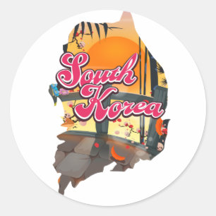 Adesivo Mapa da Coreia do Sul