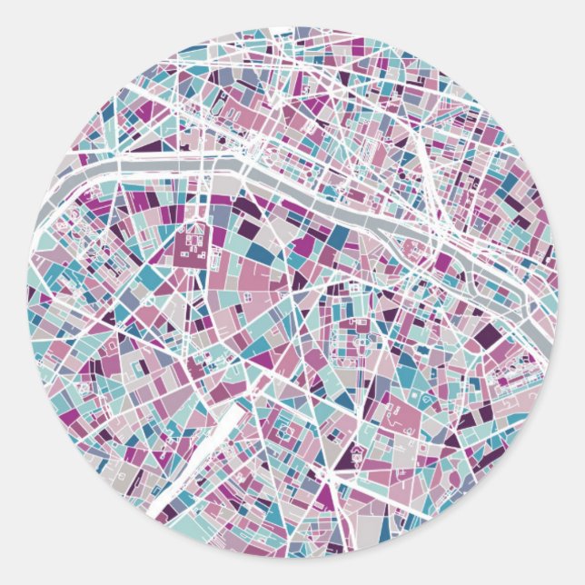 Adesivo Mapa da França de Paris (Frente)