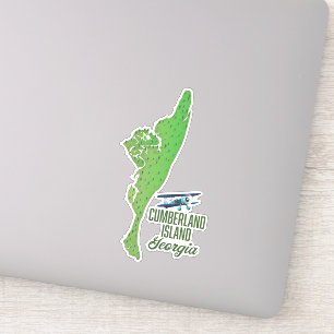 Adesivo Mapa da ilha Cumberland Geórgia