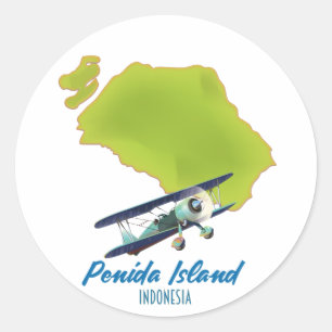 Adesivo Mapa da ilha Penida