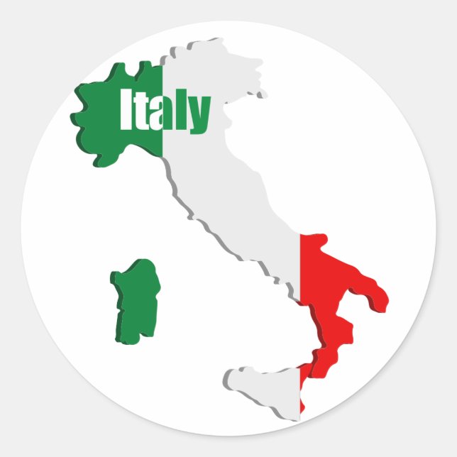 Adesivo Mapa da Itália (Frente)